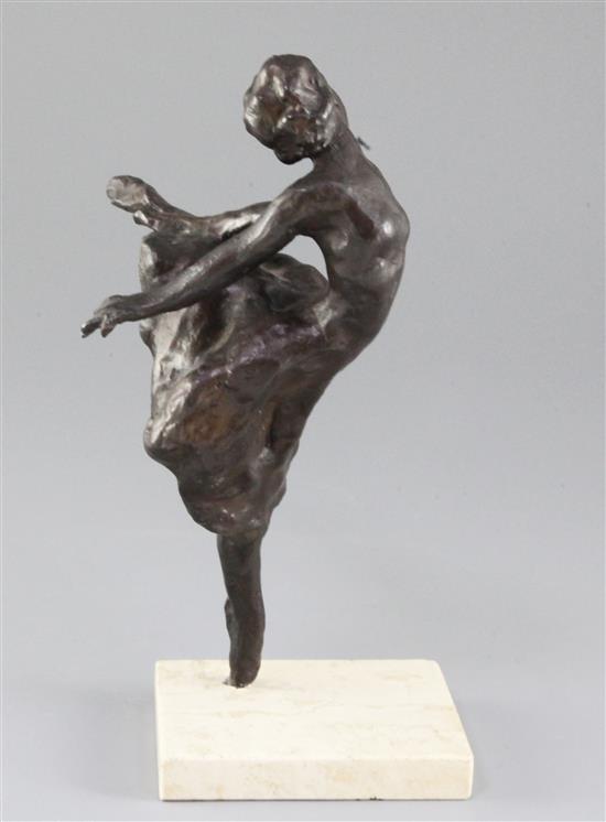 § Sydney Harpley (1927-1992). A bronze figure, Dancer, 8in. (with original purchase receipt)